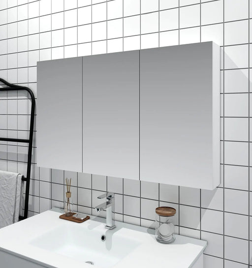 PVC Shaving Cabinet 1200mm - Gloss White mercioaustralia