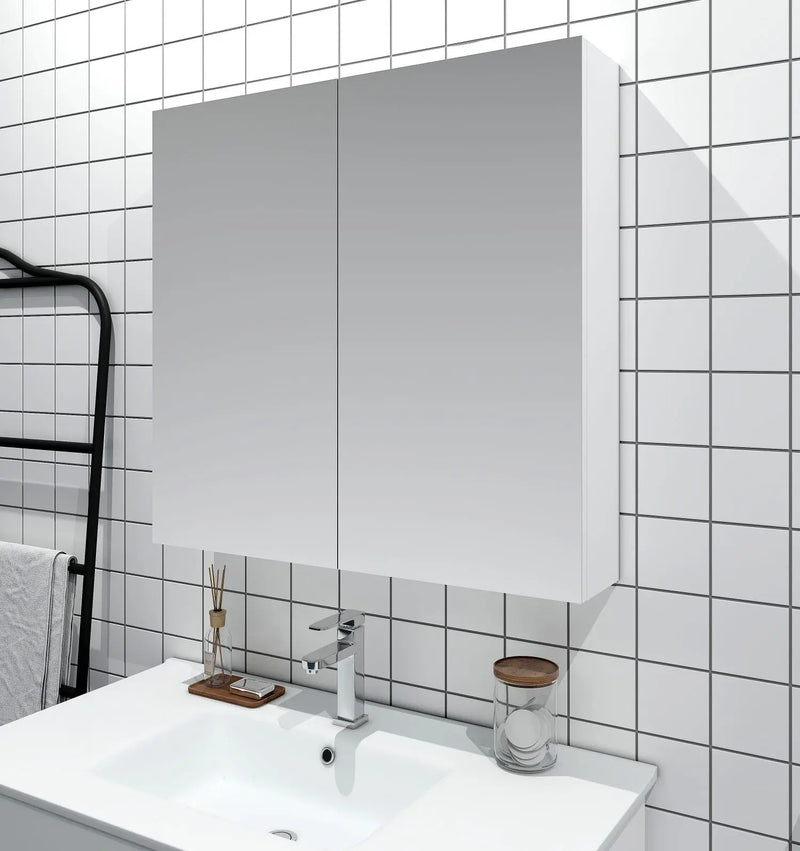 MDF Shaving Cabinet 750mm - Gloss White mercioaustralia