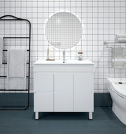 BIANCA 900mm PVC Freestanding Vanity (LHD) mercioaustralia