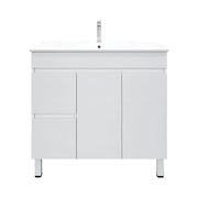 BIANCA 900mm PVC Freestanding Vanity (LHD) mercioaustralia