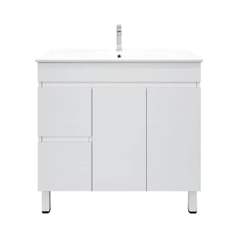 BIANCA 900mm PVC Freestanding Vanity (LHD) mercioaustralia