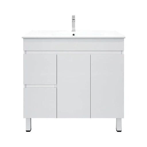 BIANCA 900mm PVC Freestanding Vanity (LHD) mercioaustralia