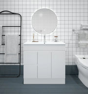 BIANCA 900mm PVC Freestanding Vanity (LHD) mercioaustralia