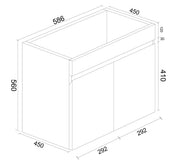 BIANCA 600mm PVC Wall-Hung Vanity mercioaustralia