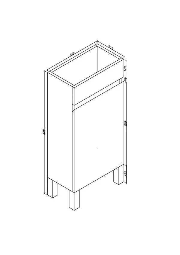 Slim pvc floor standing vanity FIL Kitchen Bathroom