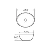 Boat 41 Counter-top Oval Basin - Gloss White mercioaustralia