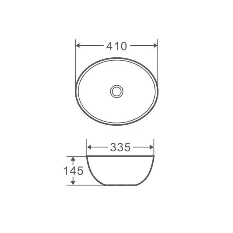 Boat 41 Counter-top Oval Basin - Gloss White mercioaustralia