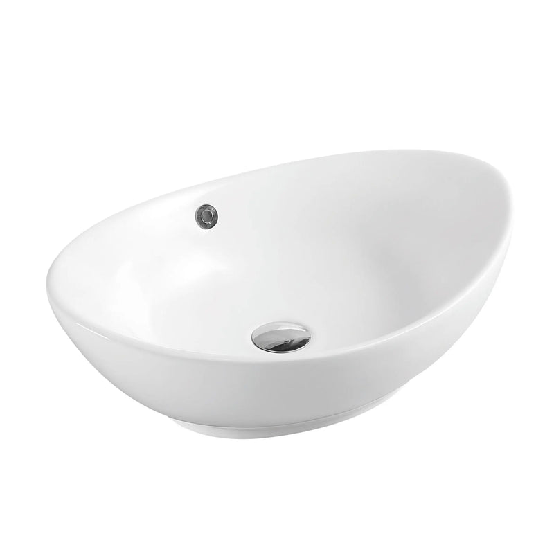 Boat 59 Counter-top Oval Basin - Gloss White mercioaustralia