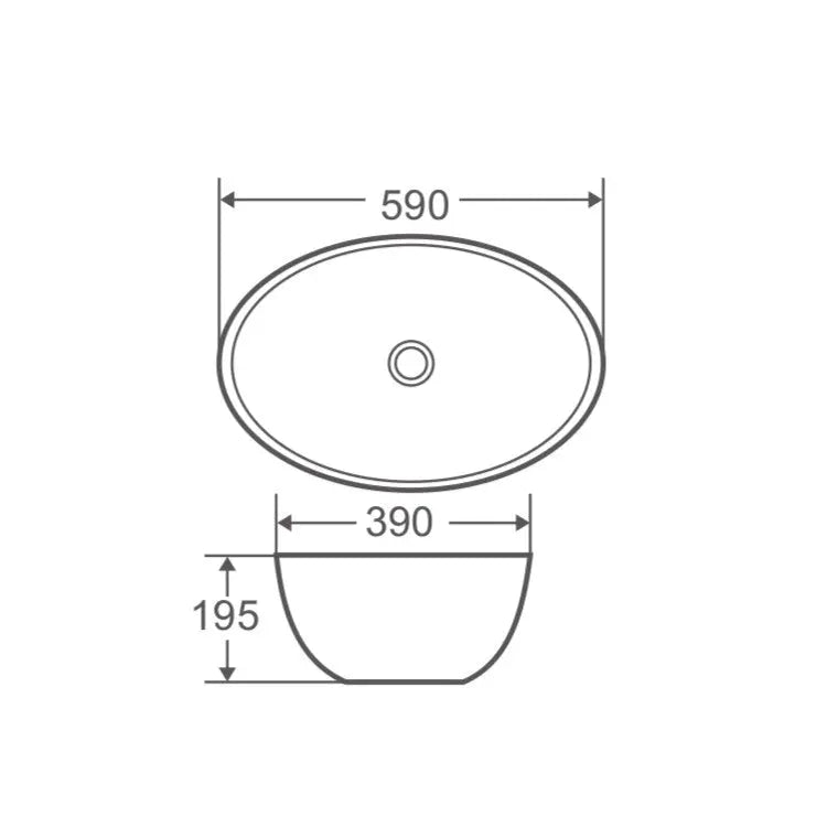 Boat 59 Counter-top Oval Basin - Gloss White mercioaustralia