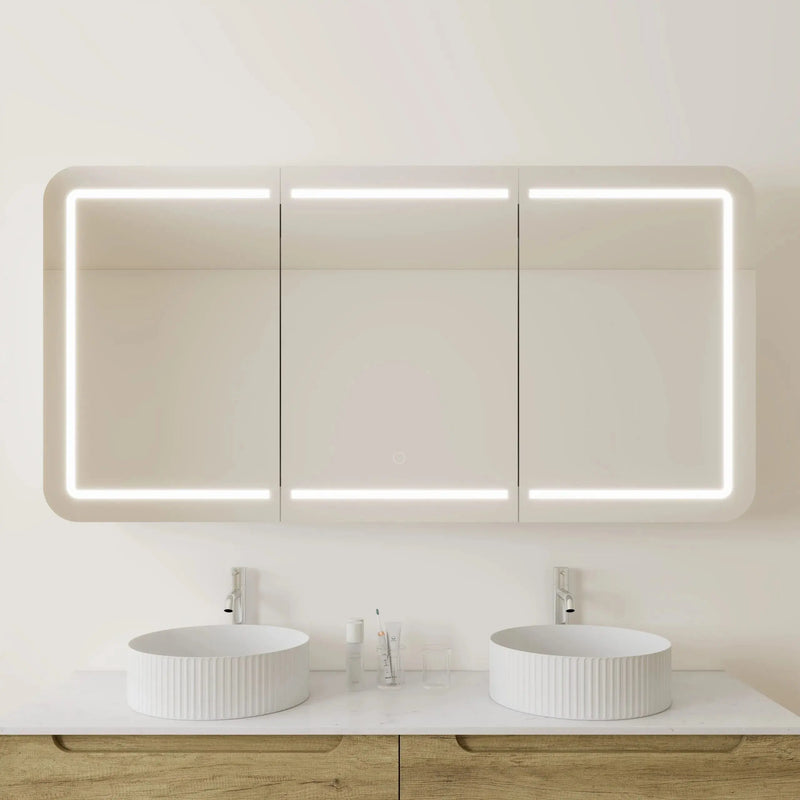LED PVC Mirror Shaving Cabinet (600/750/900/1200/1500mm) POSEIDON