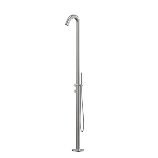 Round Out-Door Use Stainless Steel Freestanding Shower With Handheld Shower Aquaperla