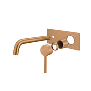 LUCID PIN Series Wall Mixer With Round Spout Chrome & Colours Aquaperla