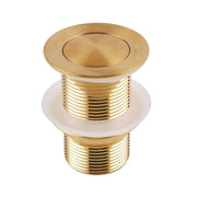 Brushed Brass Pop Up Waste No Overflow Aquaperla