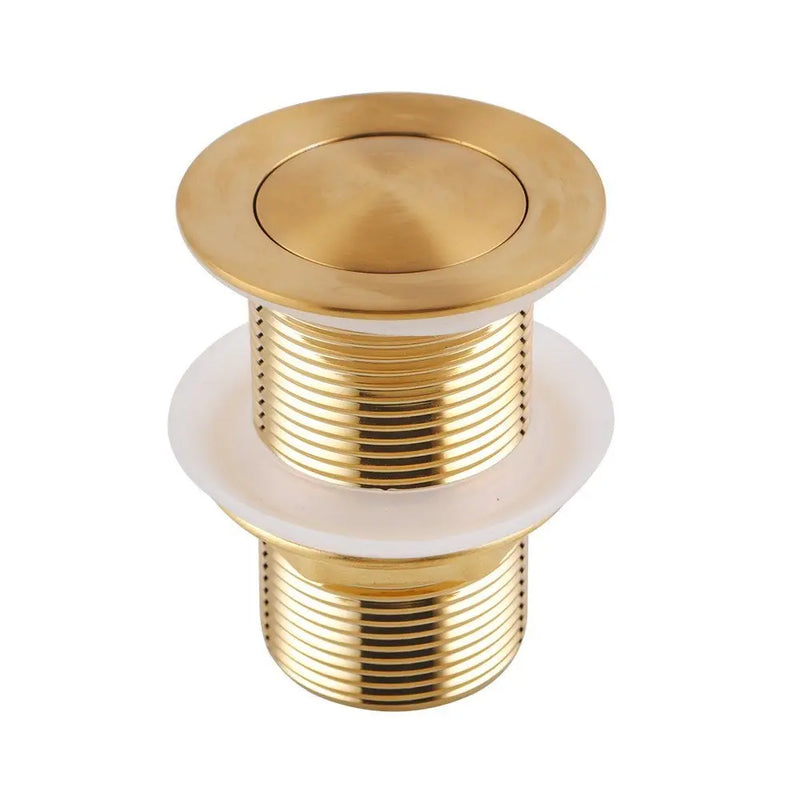 Brushed Brass Pop Up Waste No Overflow Aquaperla