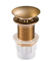 Brushed Brass Pop Up Waste No Overflow Aquaperla
