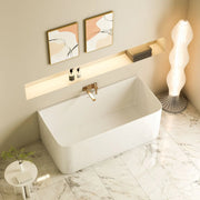 Bullion Ultra-Thin Back-to-Wall Bathtub - Gloss White mercioaustralia