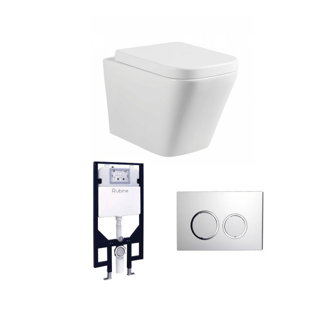Rubine Wall-hung Cistern Wall-hung Pan Access Plate Package - Elysian