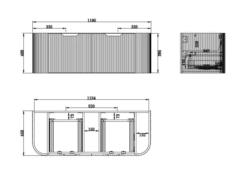 Bergen WH1200 Double Bowls-(Matt white/Matt Black/Solid Timber) - FIL Kitchen Bathroom