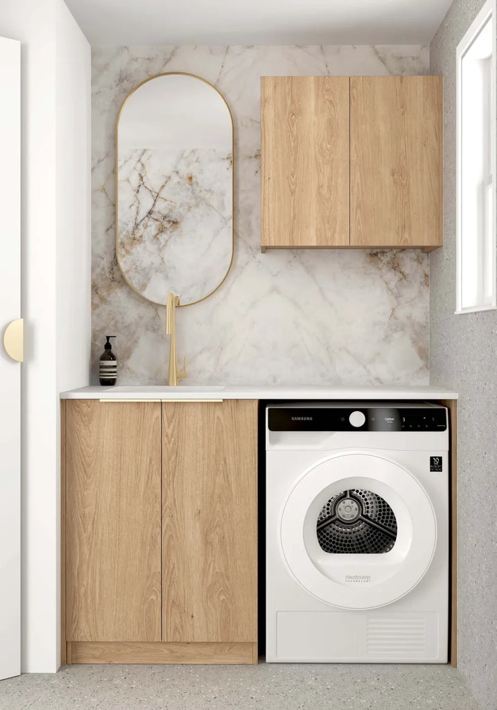 Byron/Bondi Natural Oak Laundry Kit 1305x600x2100 (Set-A)