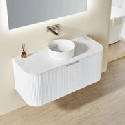 Avalon Wall Hung Vanity Single Bowl Matt White 600mm/750mm/900mm/1200mm - FIL Kitchen Bathroom
