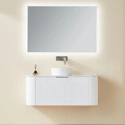 Avalon Wall Hung Vanity Single Bowl Matt White 600mm/750mm/900mm/1200mm - FIL Kitchen Bathroom