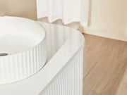 Avalon Wall Hung Vanity Double Bowl Matte White 1500mm/1800mm - FIL Kitchen Bathroom