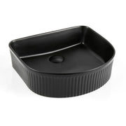 FLUTED ARCH ABOVE COUNTER BASIN MATTE BLACK 415x365x120MM - FIL Kitchen Bathroom