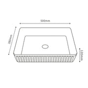 Cascade Rectangular Above Counter Basin Matte Black 500mmX380mmX120mm - FIL Kitchen Bathroom