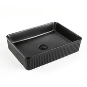 Cascade Rectangular Above Counter Basin Matte Black 500mmX380mmX120mm - FIL Kitchen Bathroom