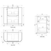 Curva Floor Standing Curve Vanity Matte White 750mm/900mm/1200mm/150mm/1800mm - FIL Kitchen Bathroom