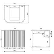 Avalon Wall Hung Vanity Single Bowl Matt Black 600mm/750mm/900mm/1200mm - FIL Kitchen Bathroom