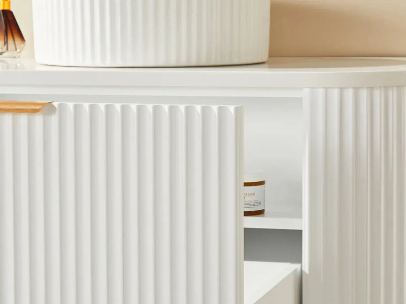 Avalon Wall Hung Vanity Single Bowl Matt White 600mm/750mm/900mm/1200mm - FIL Kitchen Bathroom