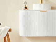 Avalon Wall Hung Vanity Single Bowl Matt White 600mm/750mm/900mm/1200mm - FIL Kitchen Bathroom