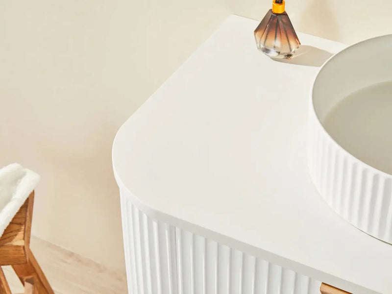 Avalon Wall Hung Vanity Single Bowl Matt White 600mm/750mm/900mm/1200mm - FIL Kitchen Bathroom