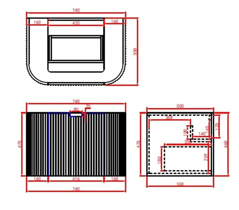 Avalon Wall Hung Vanity Single Bowl Matt White 600mm/750mm/900mm/1200mm - FIL Kitchen Bathroom