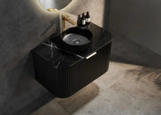 Avalon Wall Hung Vanity Single Bowl Matt Black 600mm/750mm/900mm/1200mm - FIL Kitchen Bathroom