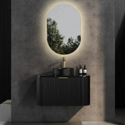 Avalon Wall Hung Vanity Single Bowl Matt Black 600mm/750mm/900mm/1200mm - FIL Kitchen Bathroom
