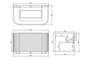 Lukka Agena Modern Fluted Cabinet (900mm) Lukka