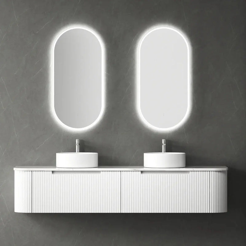 Savio Wall Hung Matte White 750mm/900mm/1200mm/1500mm/1800mm - FIL Kitchen Bathroom