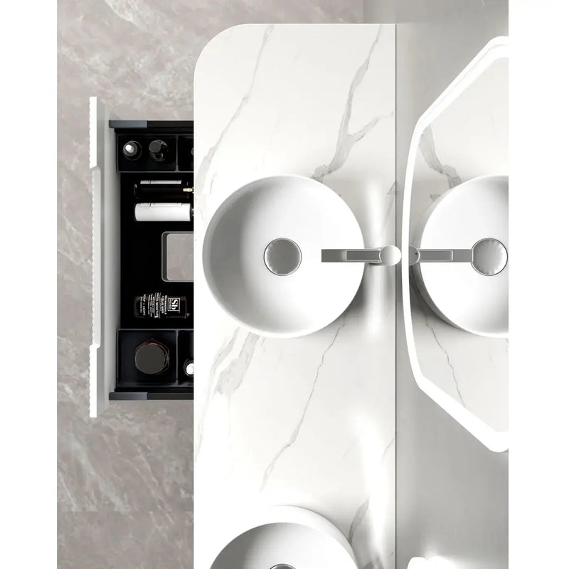 Savio Wall Hung Matte White 750mm/900mm/1200mm/1500mm/1800mm - FIL Kitchen Bathroom