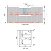 Verona Mark II Wall Hung Matte White 600mm/750mm/900mm/1200mm - FIL Kitchen Bathroom