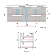 Verona Mark II Wall Hung Matte White 1500mm/1800mm - FIL Kitchen Bathroom