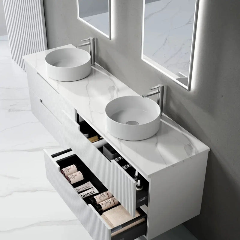 Verona Mark II Wall Hung Matte White 1500mm/1800mm - FIL Kitchen Bathroom