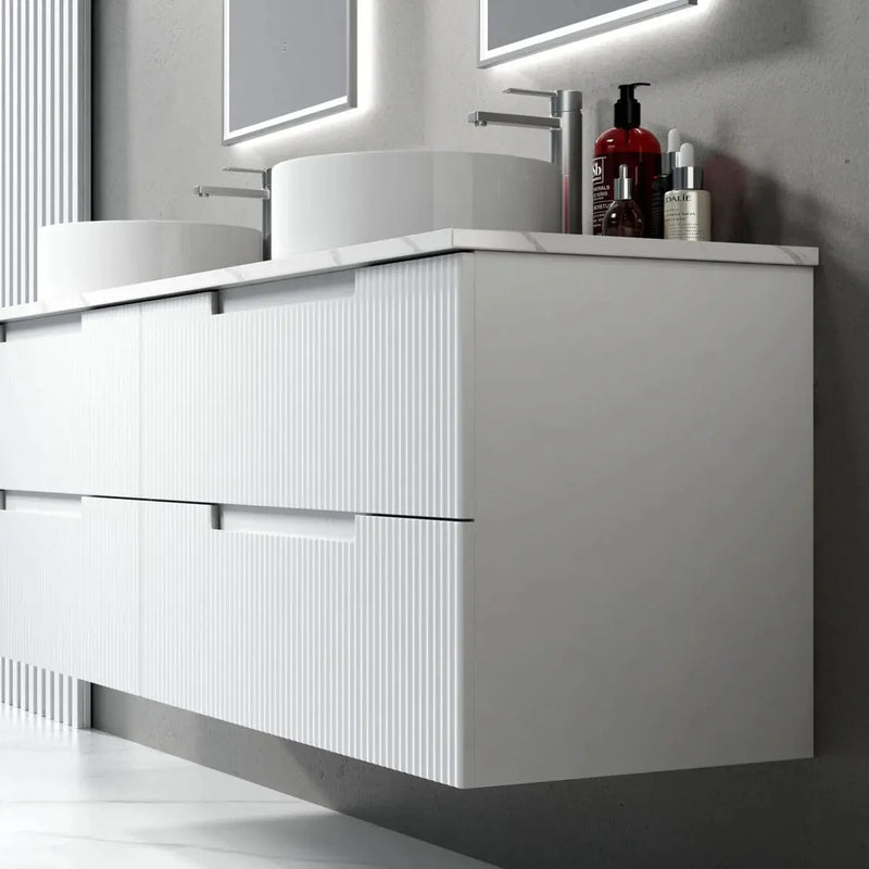 Verona Mark II Wall Hung Matte White 1500mm/1800mm - FIL Kitchen Bathroom