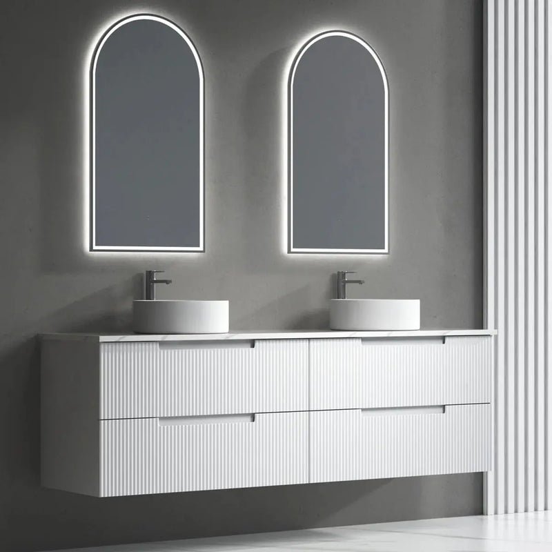 Verona Mark II Wall Hung Matte White 1500mm/1800mm - FIL Kitchen Bathroom