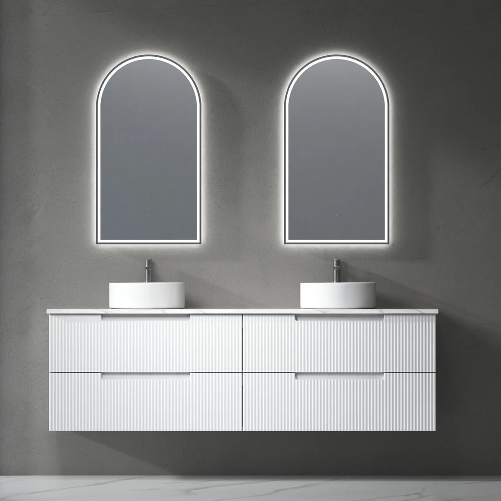 Verona Mark II Wall Hung Matte White 1500mm/1800mm