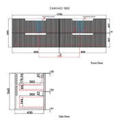 Verona Mark II Wall Hung Matte White 1500mm/1800mm - FIL Kitchen Bathroom