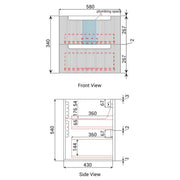 Verona Mark II Wall Hung Matte White 600mm/750mm/900mm/1200mm - FIL Kitchen Bathroom