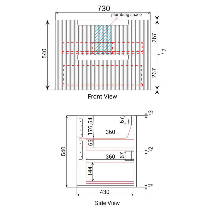 Verona Mark II Wall Hung Matte White 600mm/750mm/900mm/1200mm - FIL Kitchen Bathroom