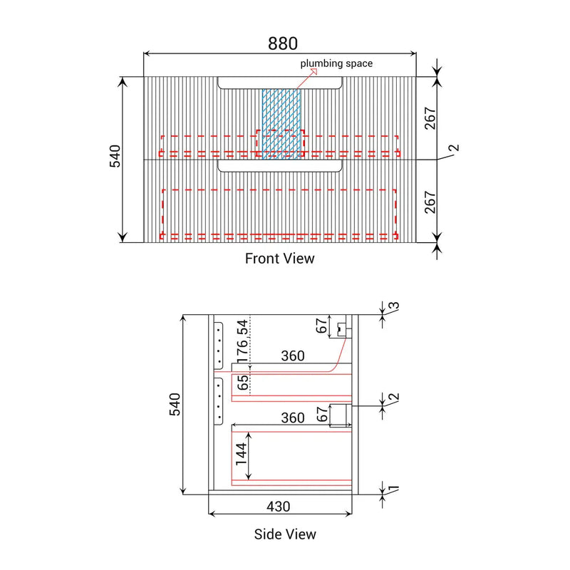 Verona Mark II Wall Hung Matte White 600mm/750mm/900mm/1200mm - FIL Kitchen Bathroom
